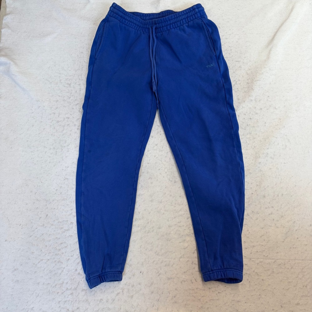 TNA Sweatfleece Cozy Fleece Sweatpants Womens Small Blue Boyfriend Fit